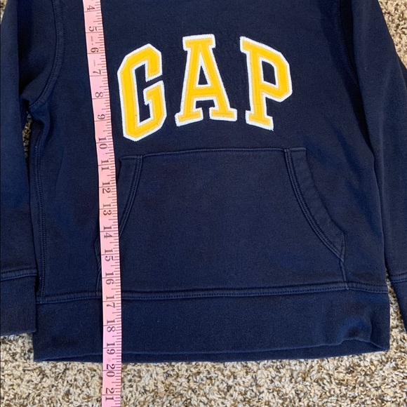 GAP Dark Blue Hoodie with Yellow Lettering 6-7 - Picture 3 of 4